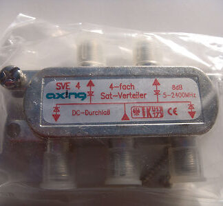 Lot of 2 4-way Cable TV Satellite Splitter w/ Screws 8dB 5-2400MHz Coax SVE-4