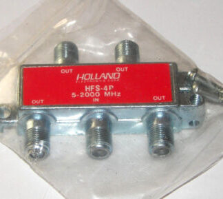NEW 4 Way Splitter Holland HFS-4P 5-2000 MHz Power Passing 4 Ports