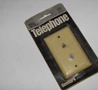 Modular Phone Jack WITH Coax Coupler Wall Plate RJ-11 GENMARK Phone Jack IVORY