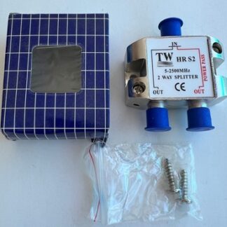 TW HR S2 5-2500MHz 2 Way Splitter For Use With Satellite or Cable TV - NEW