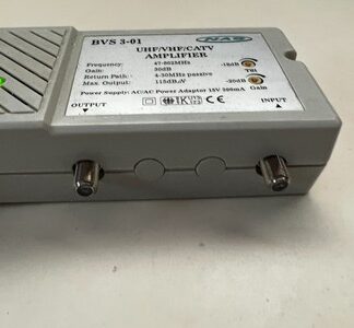 BVS 3-01 30dB UHF-VHF-CATV Secure Cable TV UHF and VHF Amplifier 47-862MHz NAS