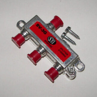 Lot of 2 NEW 3 WAY COAX CABLE SPLITTER SV-3G SVI DIGITAL 1 to 3 TV, SATELLITE