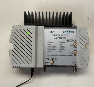 Cable TV Amplifier 35dB UHF-VHF-CATV Secure 47-862MHz - NAS BVS 7