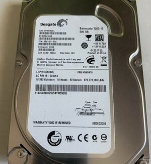 ST3500418AS Seagate Barracuda 500GB SATA 7200RPM 16MB Cache Internal Hard Drive