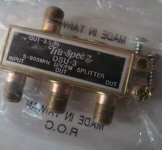 LOT OF 2 NEW DSU-3 5-900MHz 3-way Diecast Sat Cable TV U/V/FM Splitter Tru-Spec