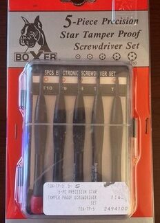 NEW Boxer 5 Pc Precision Star Tamper Proof Electronic Screwdriver Set