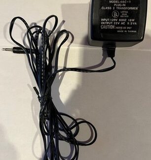 Sino-American Model 48C-1 Class 2 Plug-In AC Transformer 120V 60HZ 18W 22V 9.3VA