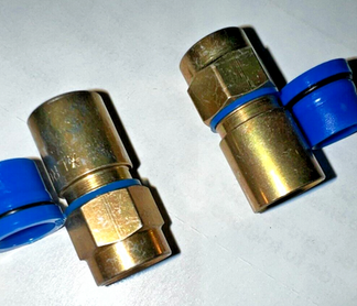 Lot of 50 SNS1P6 Blue SNAP-N-SEAL COAX RG-6 Compression Connectors Thomas &Betts