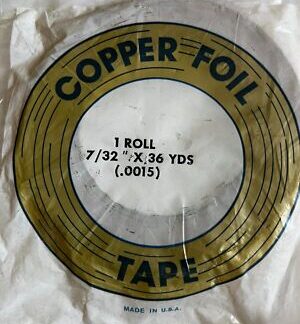 1 Roll Copper Foil Tape, 7/32 INCH x 36 YDS (.0015) Made in USA, NEW