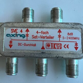 LOT OF 2  AXING SVE 4   5-2400MHz  4-way Diecast Sat Cable TV U/V/FM Splitter