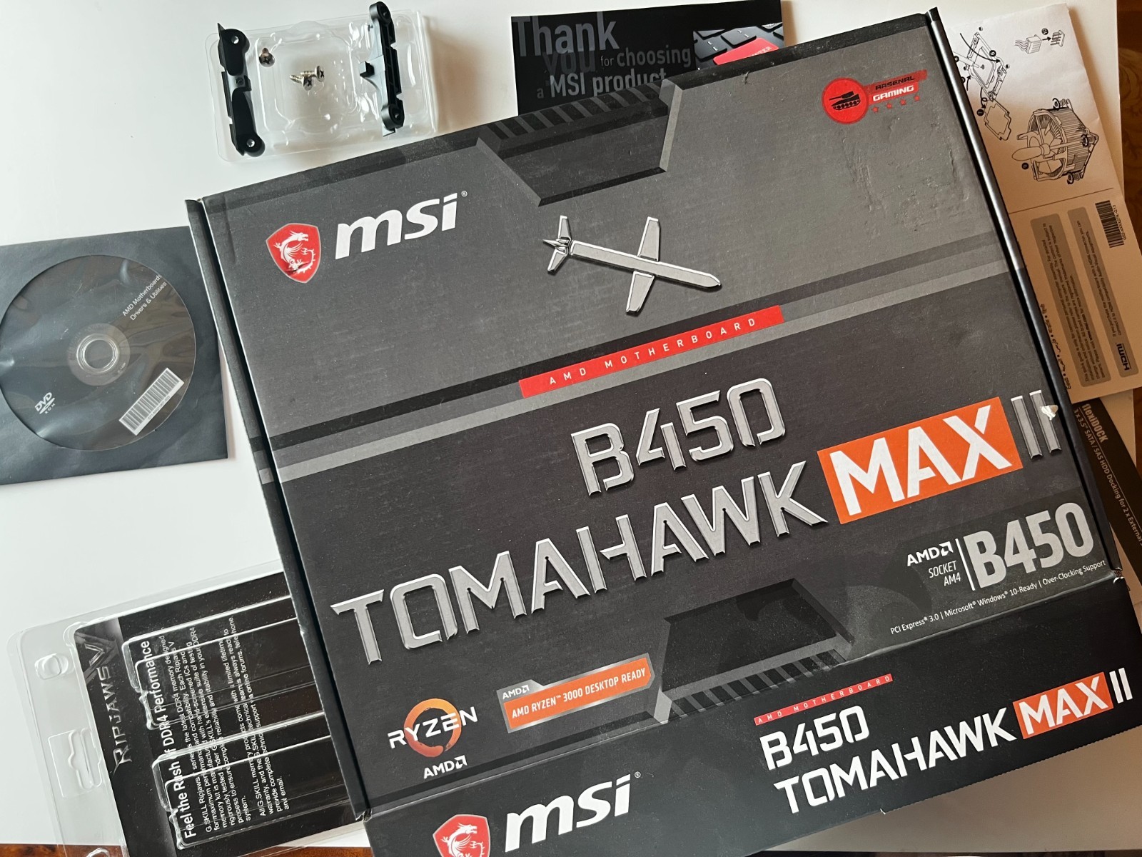 Combo B450 Tomahawk MAX II MS-7C02 + AMD Ryzen 5 3600 6-Core CPU + 32GB DDR4 - Image 4