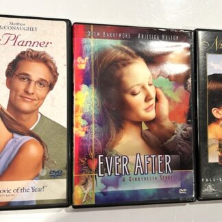 Set of 3 DVD's, The Wedding Planner, Ever After, A Triumph by Nicholas Nickleby