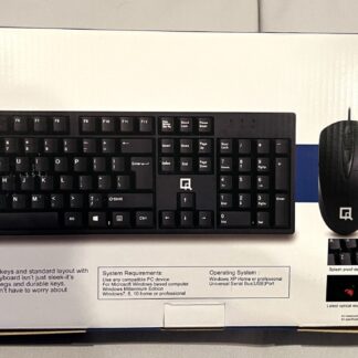 QR-70  Computer USB Wired Keyboard and Optical Mouse  Black
