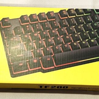 TF200  Rainbow Backlit Game Keyboard and Mouse Set Hollow Characters NEW