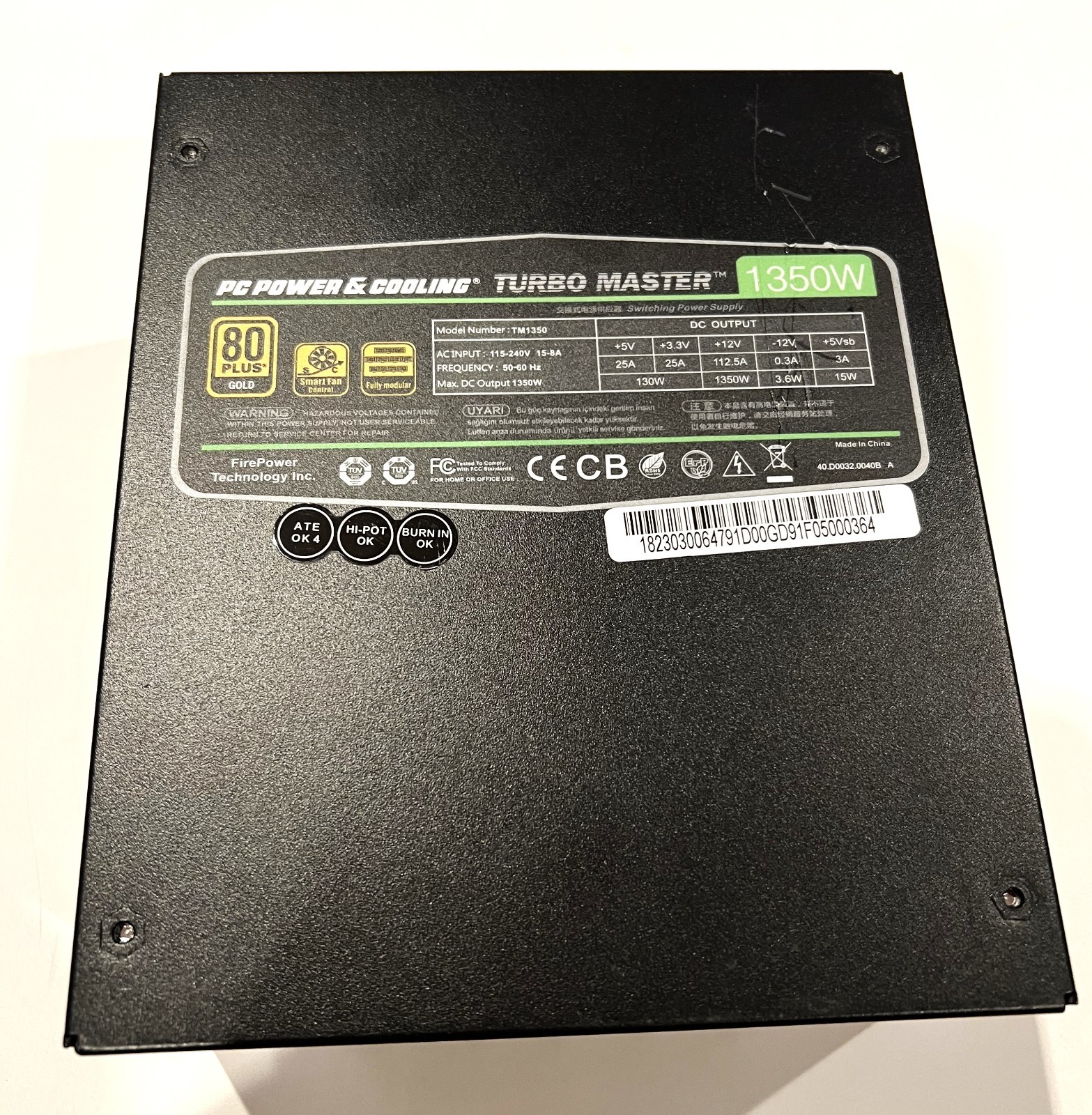 PC Power & Cooling Turbo Master Quiet Industrial Grade ATX Power Supply 1350W - Image 5