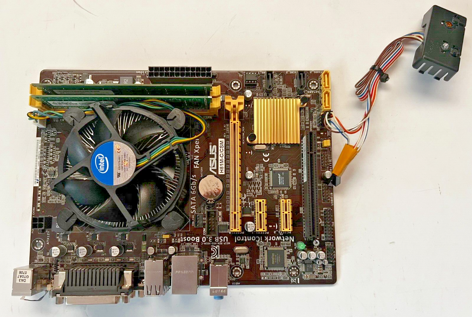 Asus H81M-C/CSM MoBo + Intel i3-4150 3.5GHz CPU + HeatSink + 8GB RAM + PowBut