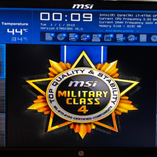 MSI H97 PC Mate Motherboard +  3.50GHz i7-4770K CPU + HeatSink + 8GB DDR3 Combo