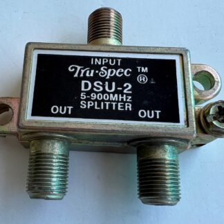 LOT OF 2  DSU-2 5-900MHz 3-way Diecast Sat Cable TV U/V/FM Splitter Tru-Spec