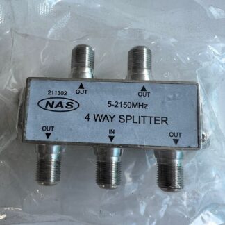 NEW  LOT OF 2  NAS 211302  5-2150MHz 4-way Diecast Satellite Cable TV  Splitter