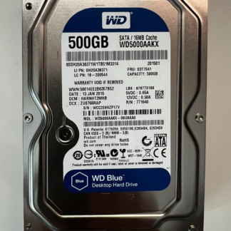 Western Digital Caviar Blue WD5000AAKX 500GB SATA 6.0Gb/s 3.5" 16MB Hard Drive