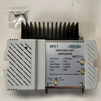 NAS BVS 7 35dB UHF-VHF-CATV Secure Cable TV Amplifier 47-862MHz