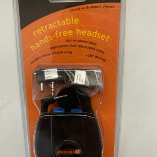 WRAPIT Clip-On Retractable Hands Free Headset For Mobile Phones - Superior Audio