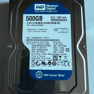 Western Digital WD Blue WD5000AAKX 500 GB SATA Desktop HDD WD5000AAKX-221CA1