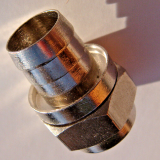 NEW LOT OF 20 CRIMP-ON F TYPE COAX CABLE CONNECTOR SILVER