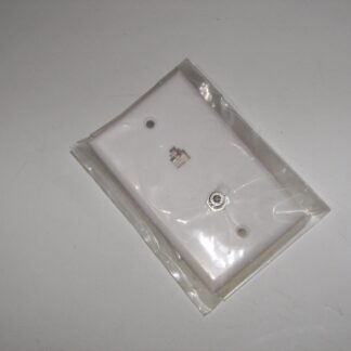 SOLID WHITE RJ-11 PHONE JACK WITH COAX COUPLER WALL PLATE W/SCREWS