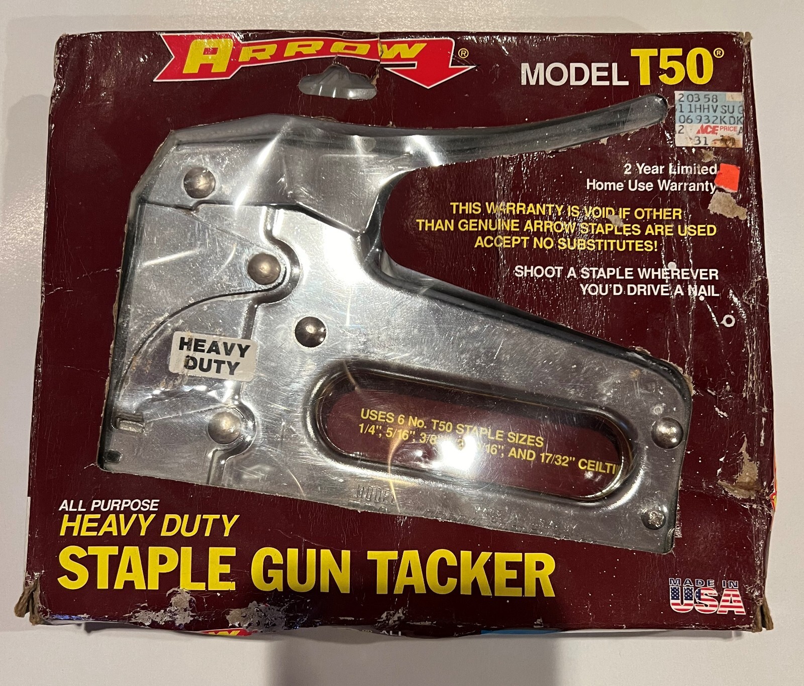 Arrow All Purpose Heavy Duty Staple Gun Tacker T-50