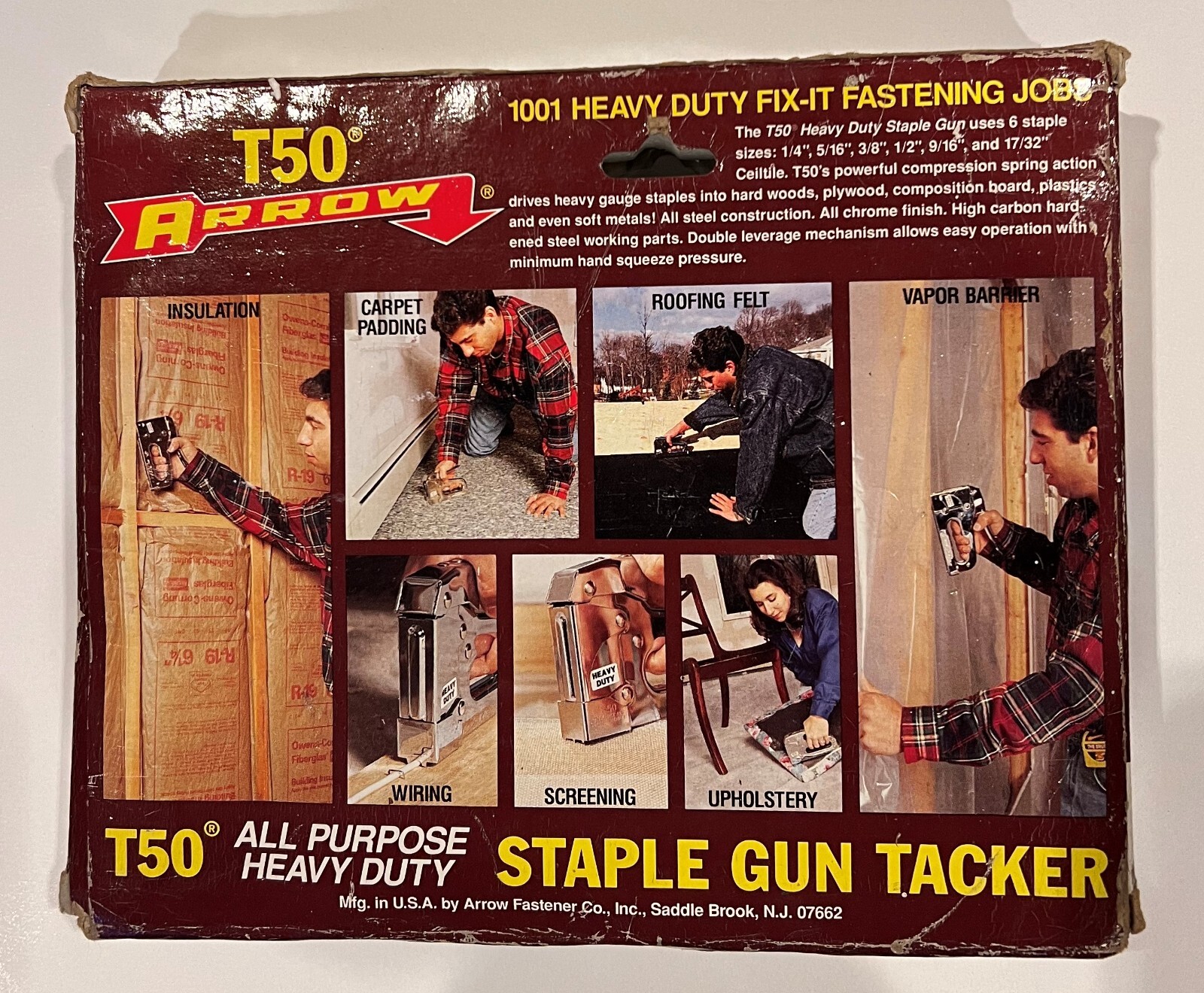 Arrow All Purpose Heavy Duty Staple Gun Tacker T-50 - Image 2