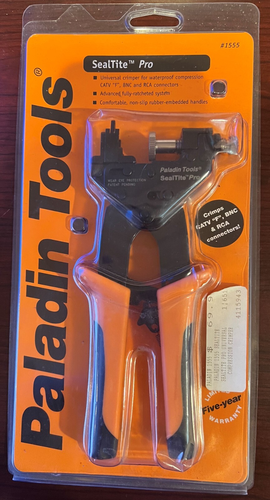 NEW Paladin 1555 SealTite Pro Universal Compression Crimper, CATV "F", BNC & RCA