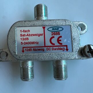 LOT OF 2 NAS2685 12dB 5-2400MHz  1-fach Diecast Sat Cable TV  Splitter