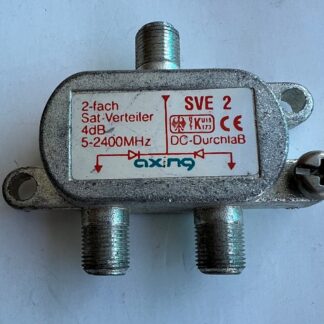 LOT OF 2 AXING SVE 2 4dB 5-2400MHz 2-fach Diecast Sat Cable TV  Splitter