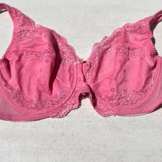 WOMEN'S PINK DELTA BURKE ALL LACE  UNDERWIRE BRA -  FUSCHIA    SIZE: 38D