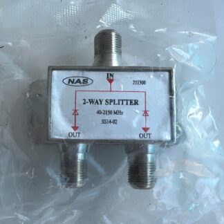 NEW LOT OF 2  NAS 211300 40-2150MHz SS14-02 2-way Diecast Sat Cable TV  Splitter