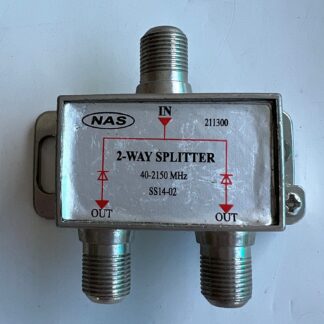 LOT OF 2  NAS 211300 40-2150MHz SS14-02 2-way Diecast Sat Cable TV  Splitter