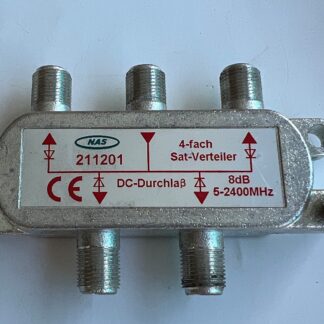LOT OF 2  NAS 211201  5-2400MHz 4-fach Diecast Satellite Cable TV  Splitter