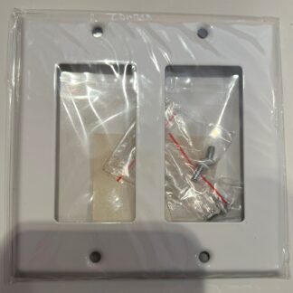 TayMac WW-RR Double Decorator Device Wall Plate 10 Pc Metal/White/Smooth