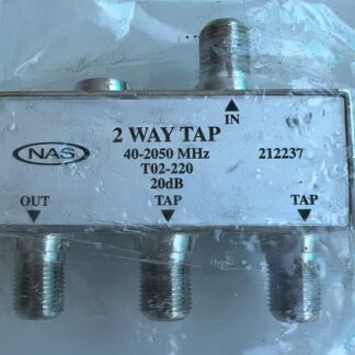 NEW NAS 212237  40-2050MHz  20dB  T02-220  2-Way  Satellite Cable TV  Splitter