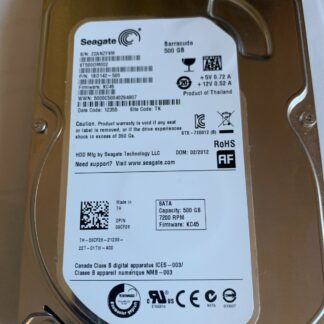 Seagate Barracuda 500GB 6.0 Gb/s 7200RPM ST500DM002 FW:KC45 PN:1BD142-500 HDD