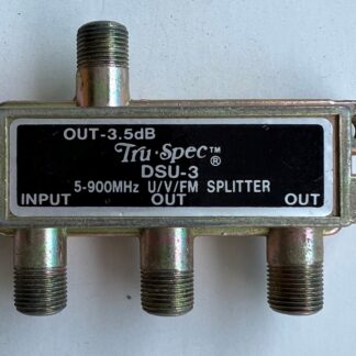 LOT OF 2 DSU-3 5-900MHz 3-way Diecast Sat Cable TV U/V/FM Splitter Tru-Spec
