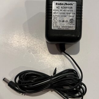 Radio Shack AC Charger AEC-4112B 120VAC 60Hz 10W 12VDC 300mA
