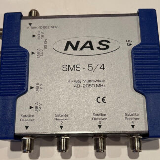 NAS SMS-5/4 4-way Multiswitch 40-2050MHz LNB A(14V) LNB B(18V,  22Khz)