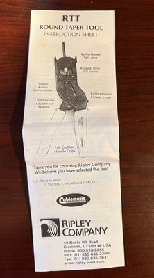 NEW Ripley CableMatic 5C-Crimp Round Compression Tool Connectors Compression - Image 7